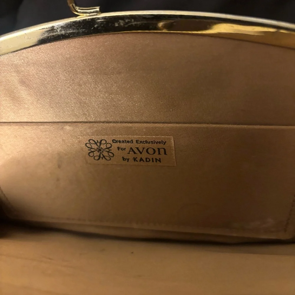 🇺🇸Vintage 60s Avon by Kadin Clutch "Evening Lights" Gold Floral Purse - Picture 2 of 2